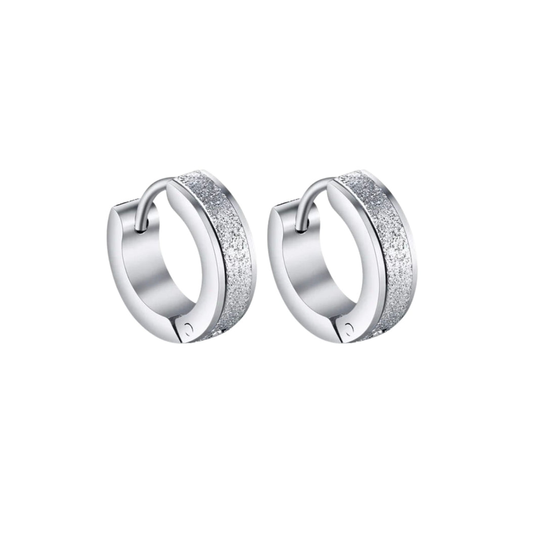 Casual Huggie Earrings - Silver Color