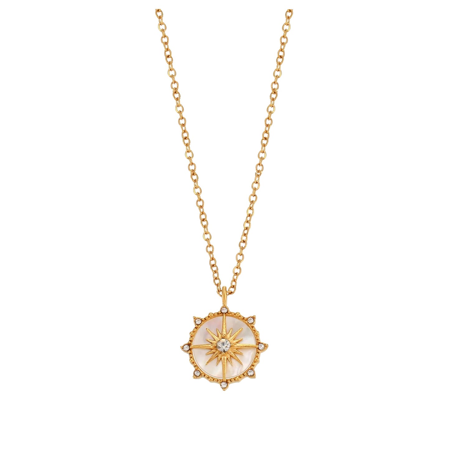 Wheel of Fortune Pendant Necklace in Gold