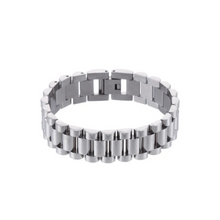 Load image into Gallery viewer, Watch Chain Bracelet 15mm in White Gold