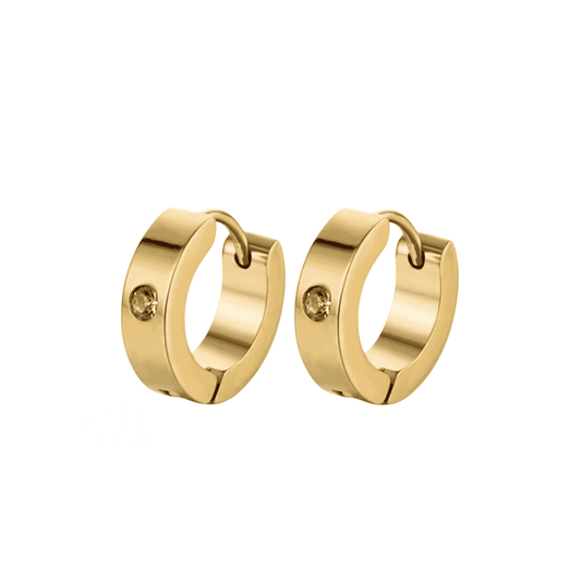Unique Huggie Earrings in Gold