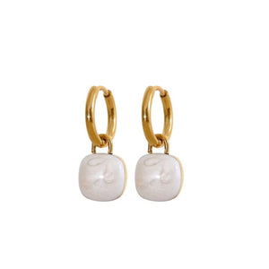 Enamel Hoop Earrings