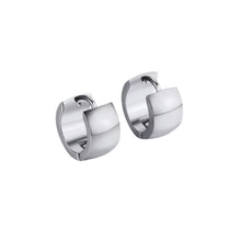 Load image into Gallery viewer, Classic Chunky Huggie Earrings - Silver Color