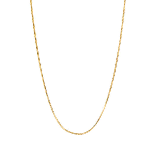 Round Snake Chain Necklace 2mm in Gold