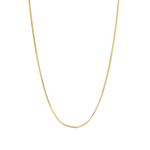 Round Snake Chain Necklace 2mm in Gold