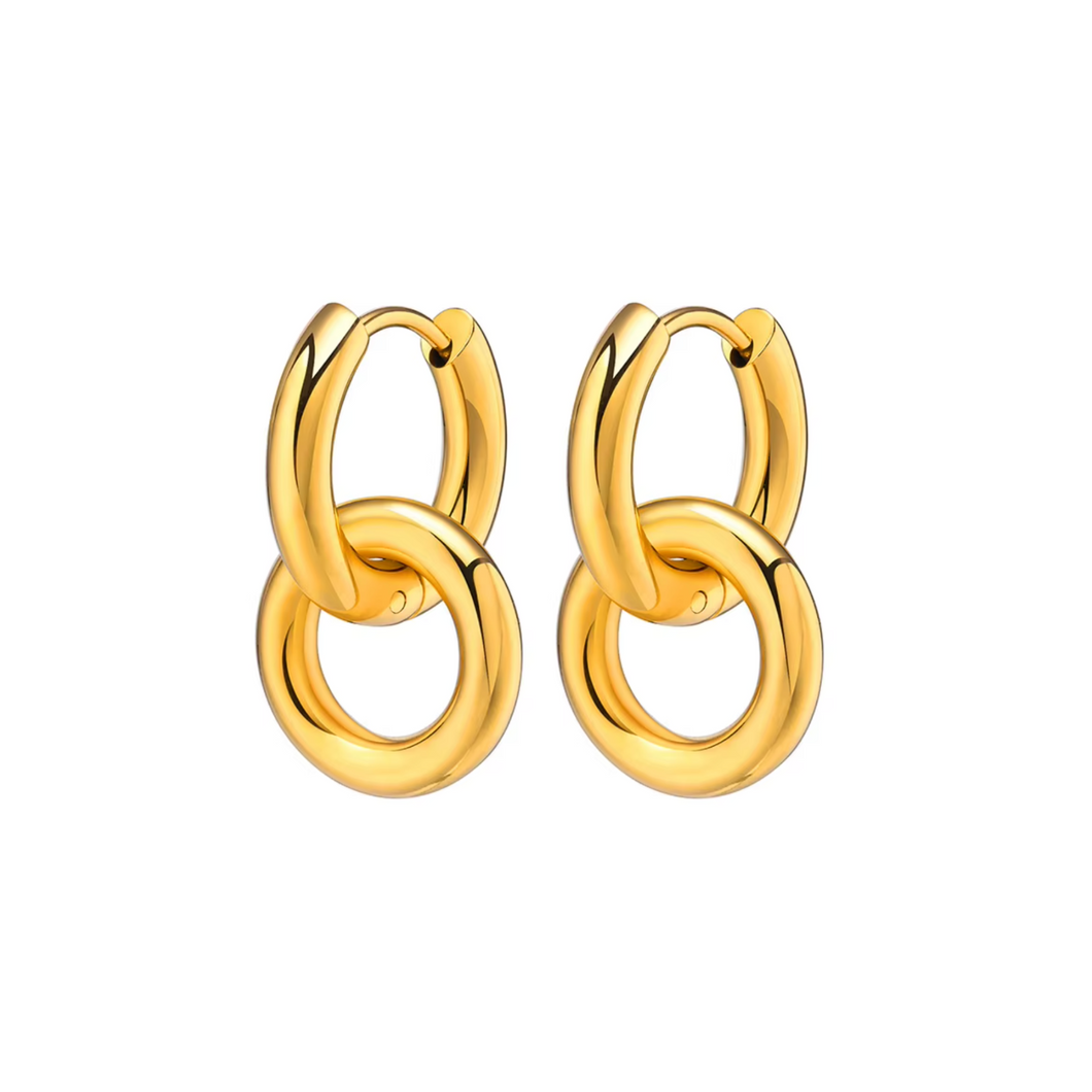 Interchangeable Hoop & Circle Drop Earrings