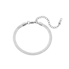 Load image into Gallery viewer, Snake Chain Bracelet in White Gold