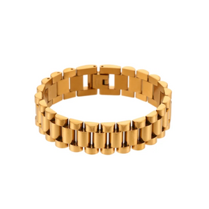 Watch Chain Bracelet 15mm in Gold