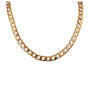 Cuban Link Chain Necklace 6mm in Gold