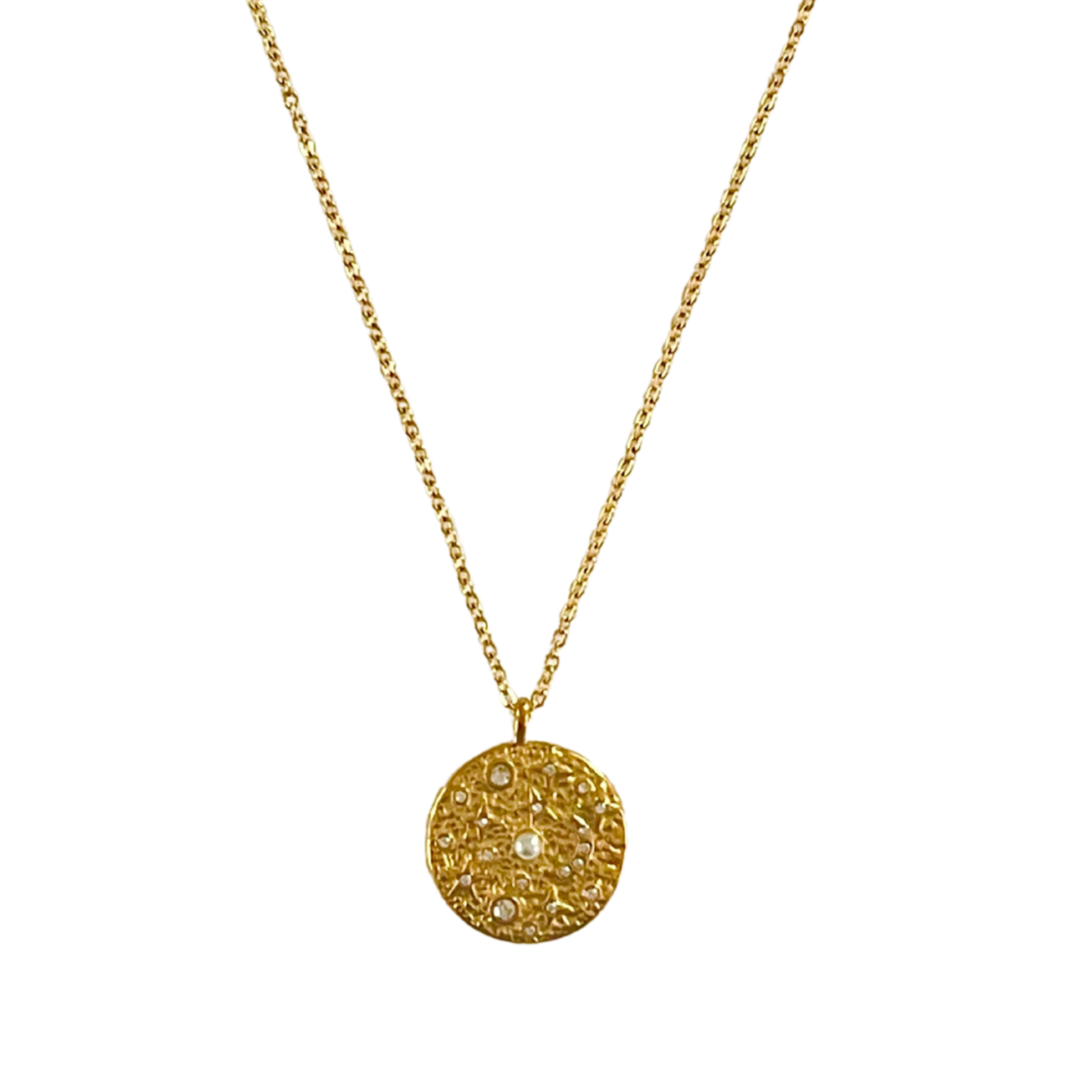 sky coin necklace gold pendant gift