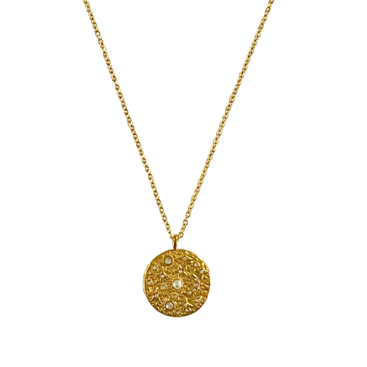 sky coin necklace gold pendant gift