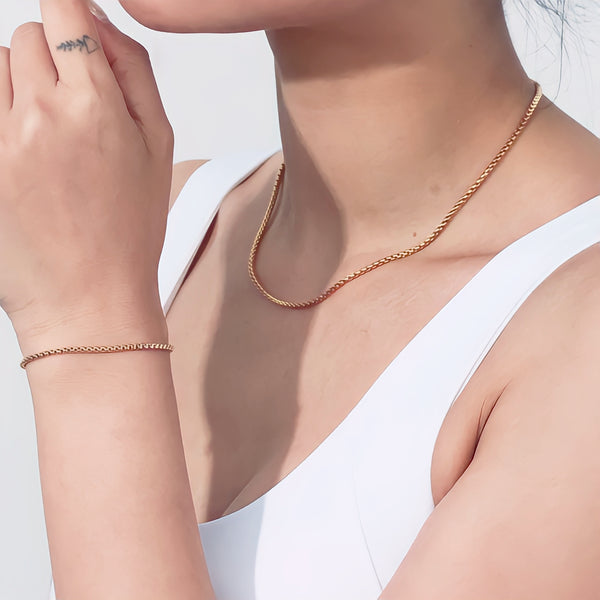 Box Chain Necklace - Gold