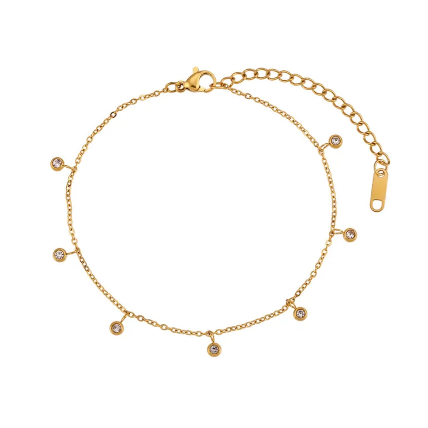 Gracie Dainty Zirconia Anklet