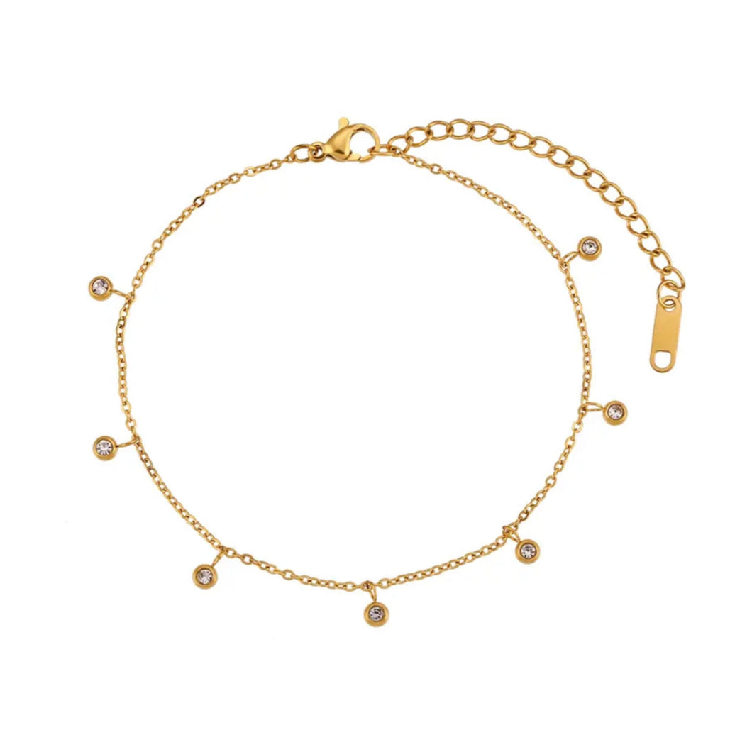 Gracie Dainty Zirconia Anklet
