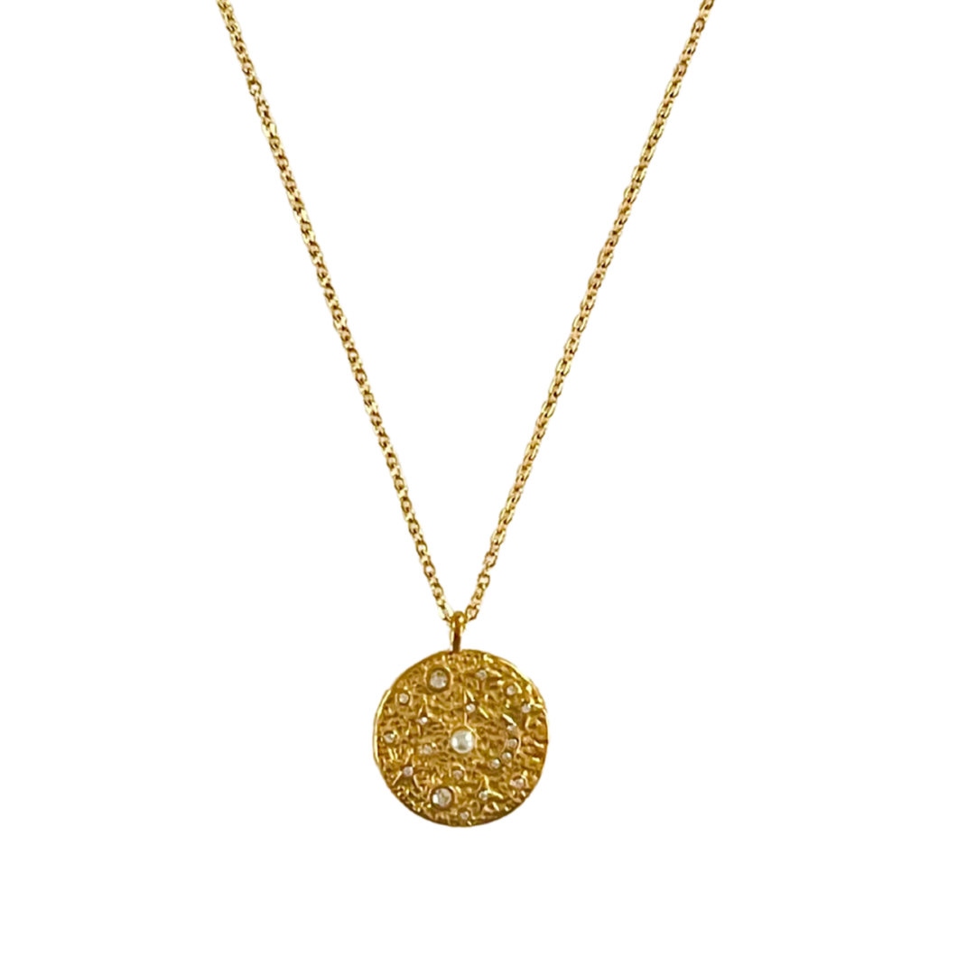 sky coin necklace gold pendant gift