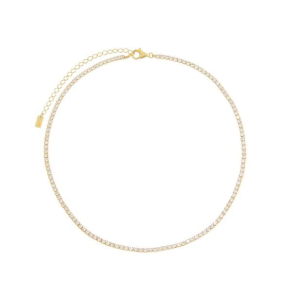 tennis chain necklace gold 3mm