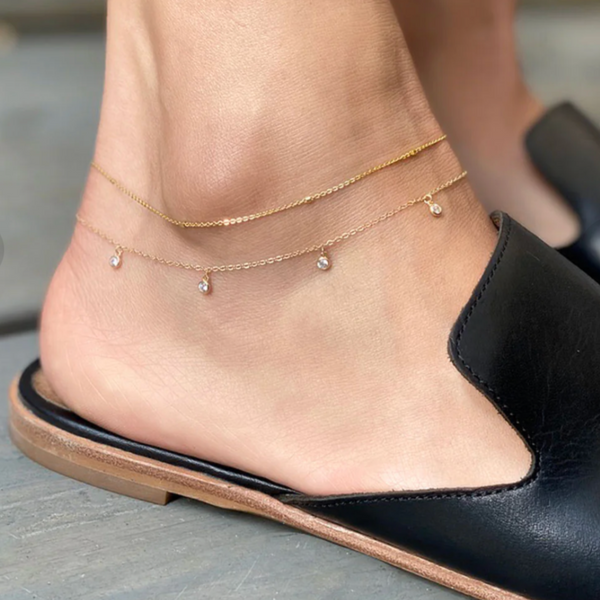 Gracie Dainty Zirconia Anklet