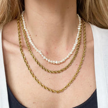 Load image into Gallery viewer, rope chain necklace 5mm gold
