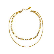 Load image into Gallery viewer, two row chain necklace