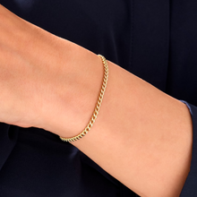 Load image into Gallery viewer, Curb Chain Bracelet 5mm in Gold