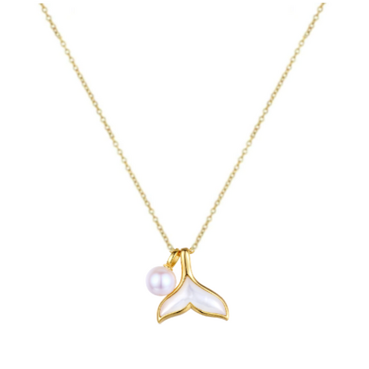 mermaid tail pearl necklace