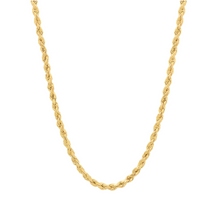 Load image into Gallery viewer, rope chain necklace 5mm gold