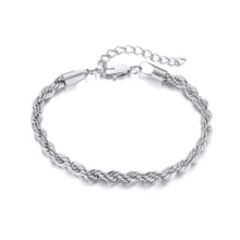 Load image into Gallery viewer, Rope Chain Bracelet - Silver Color - 5mm