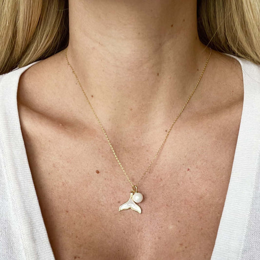 mermaid tail pearl necklace