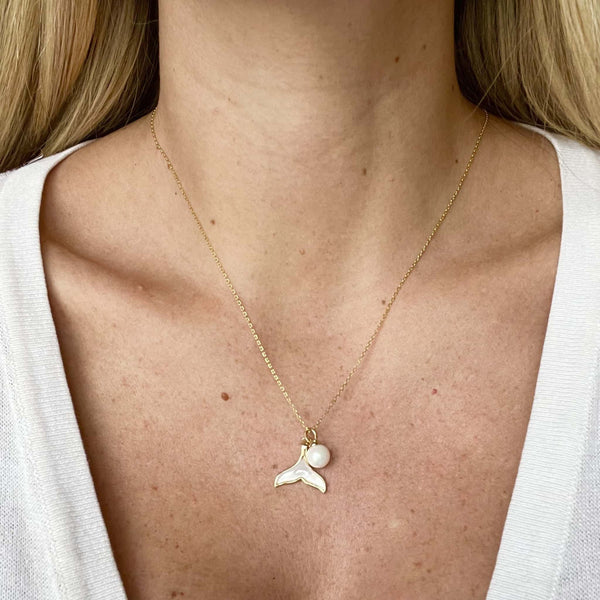 mermaid tail pearl necklace