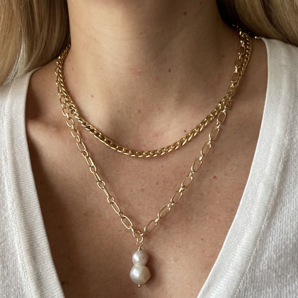 curb chain 18k gold necklace 1