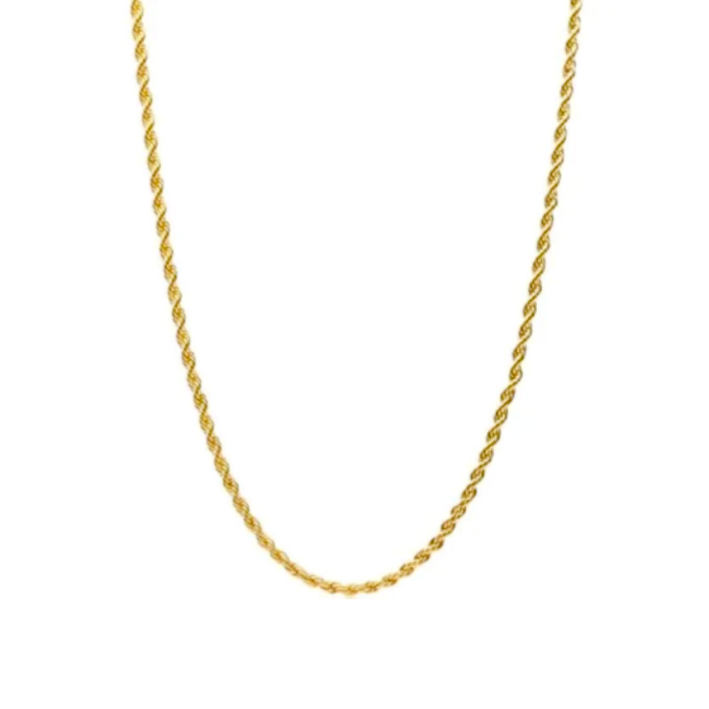 rope chain necklace 2mm gold