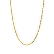 Load image into Gallery viewer, rope chain necklace 2mm gold