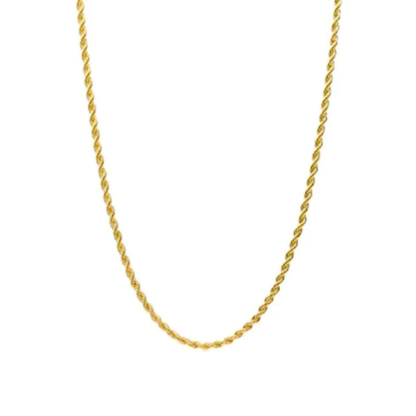 rope chain necklace 2mm gold