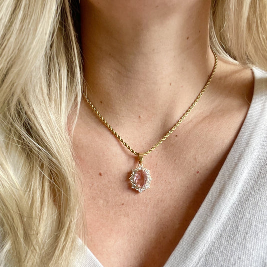 stone rope chain necklace