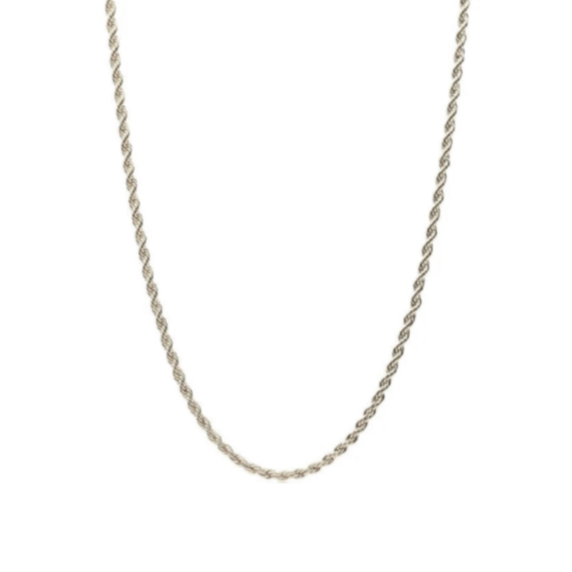 rope chain necklace 2mm silver
