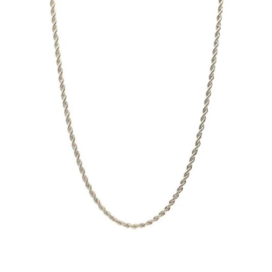 rope chain necklace 2mm silver