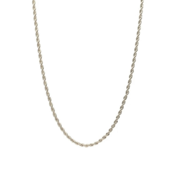 rope chain necklace 2mm silver