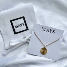 Load image into Gallery viewer, sun sunrise 18k gold necklace