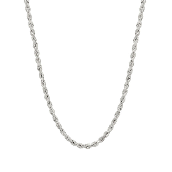 rope chain necklace 5mm silver