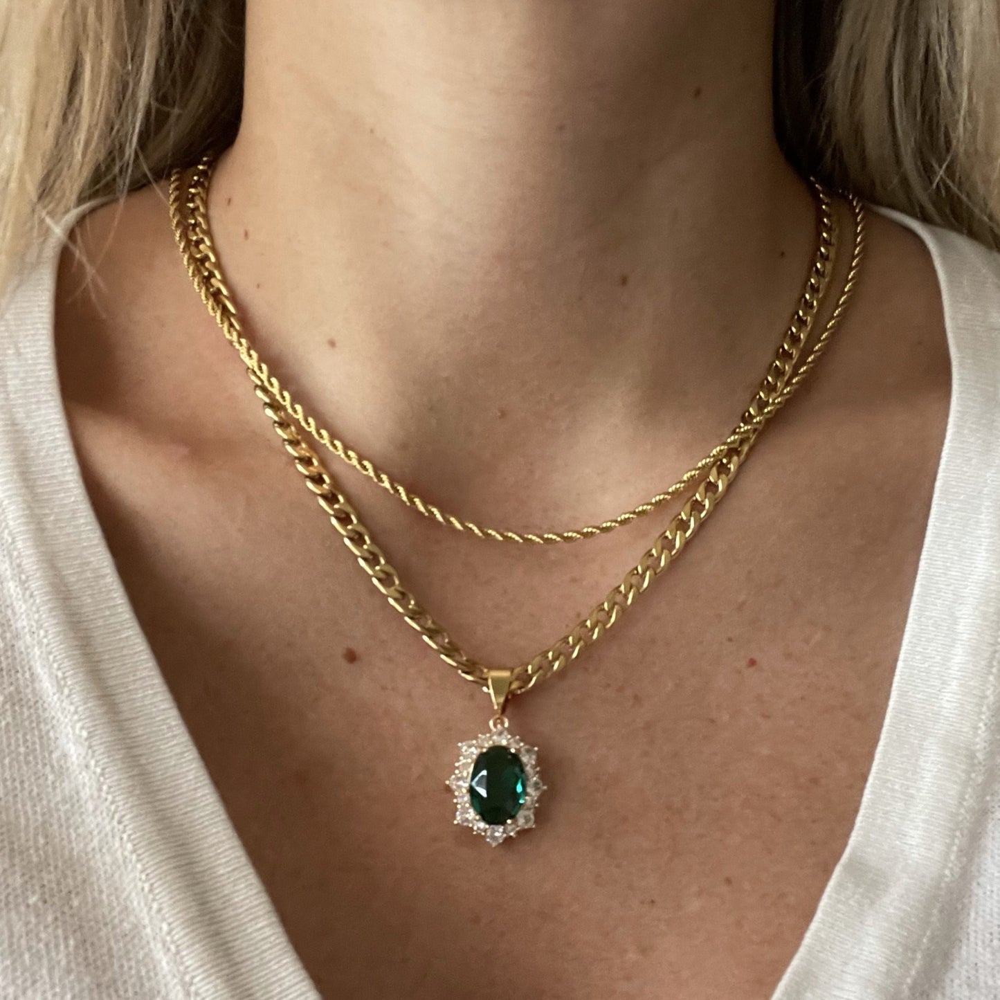 rope chain necklace 2mm gold