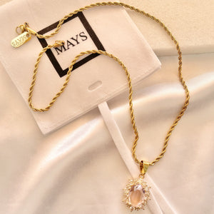 stone rope chain necklace