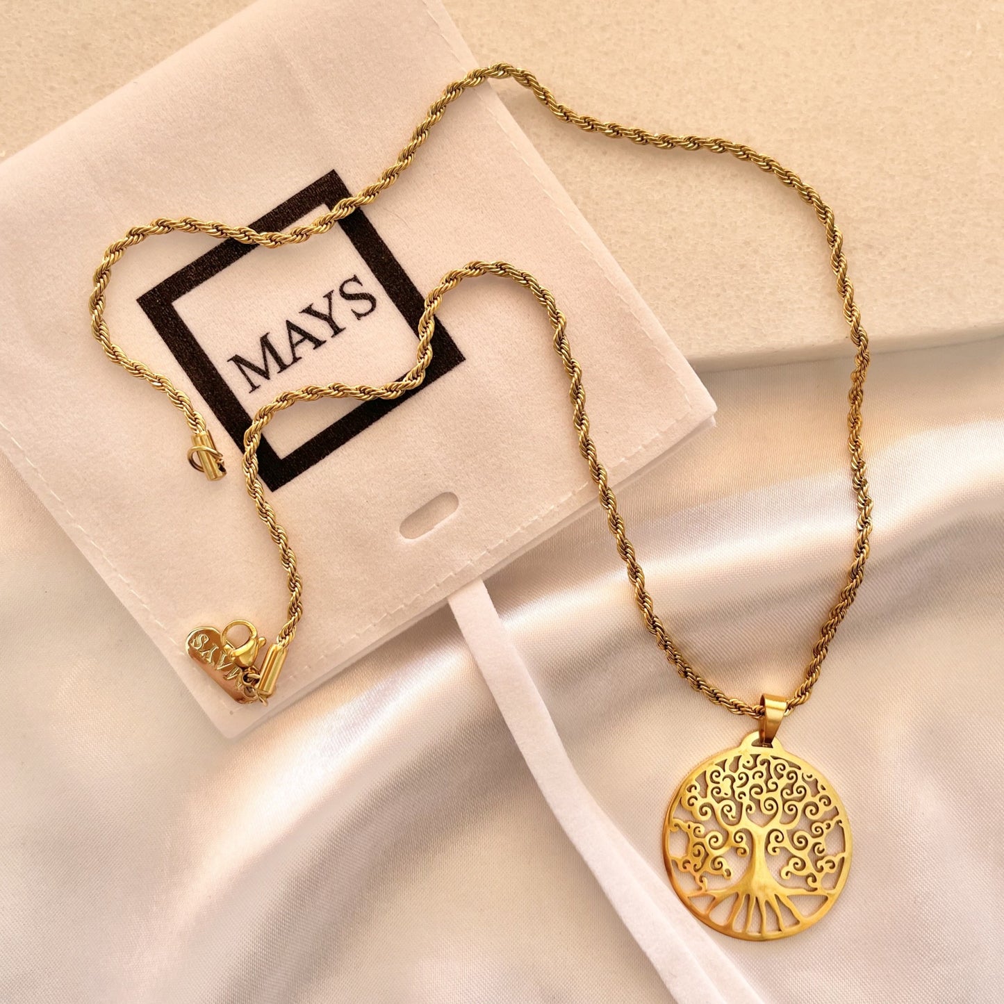 tree of life family necklace gold