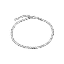 Load image into Gallery viewer, Curb Chain Bracelet 5mm in White Gold