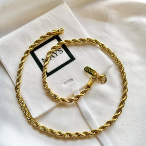 rope chain necklace 5mm gold