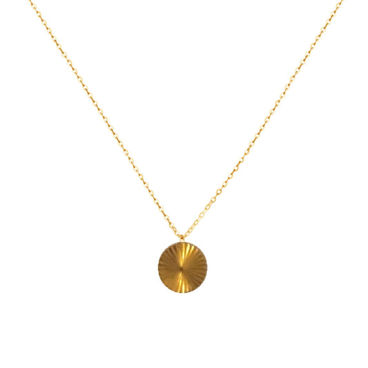 sun sunrise 18k gold necklace