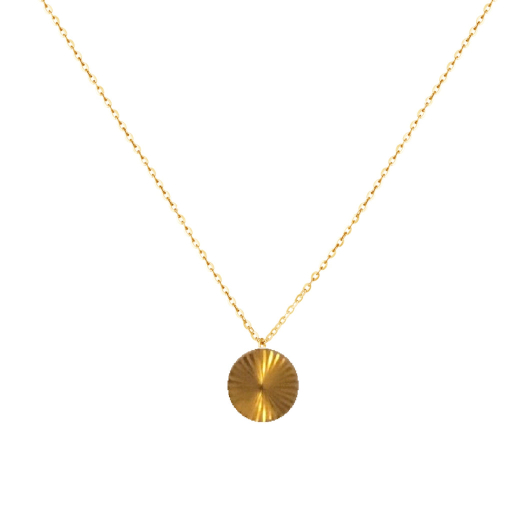 sun sunrise 18k gold necklace