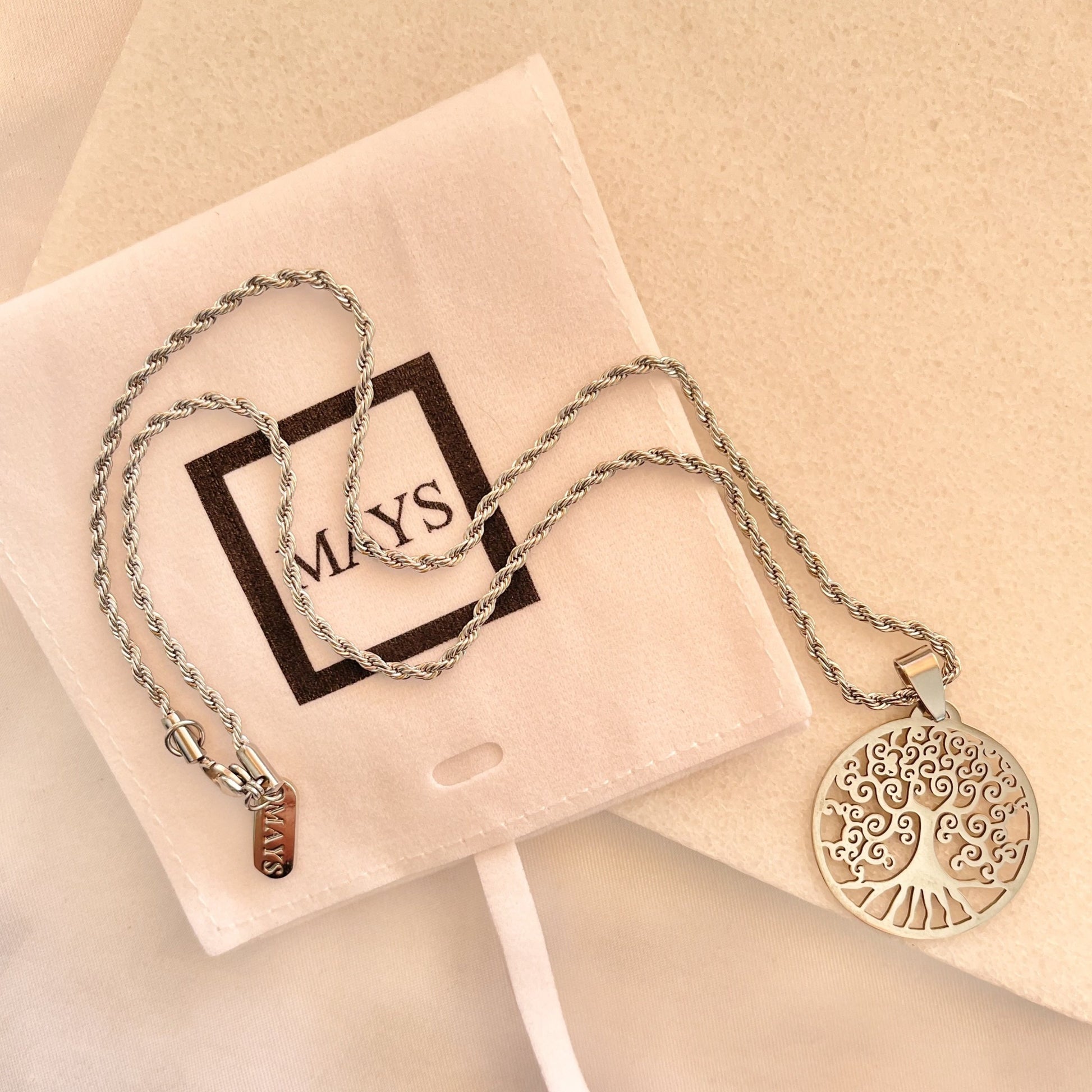 tree of life family necklace silver