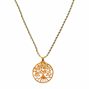 tree of life family necklace gold