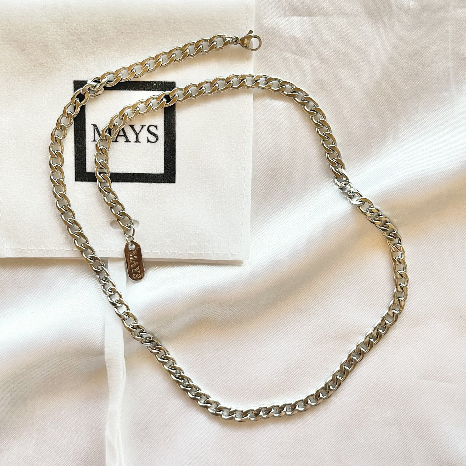 curb chain sterling silver necklace