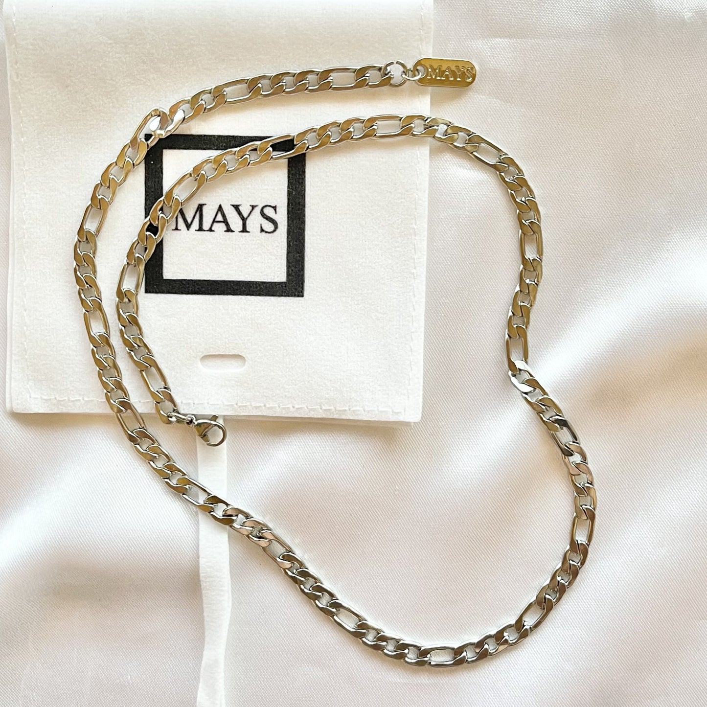 figaro chain necklace silver