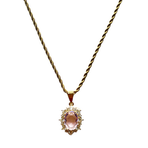stone rope chain necklace